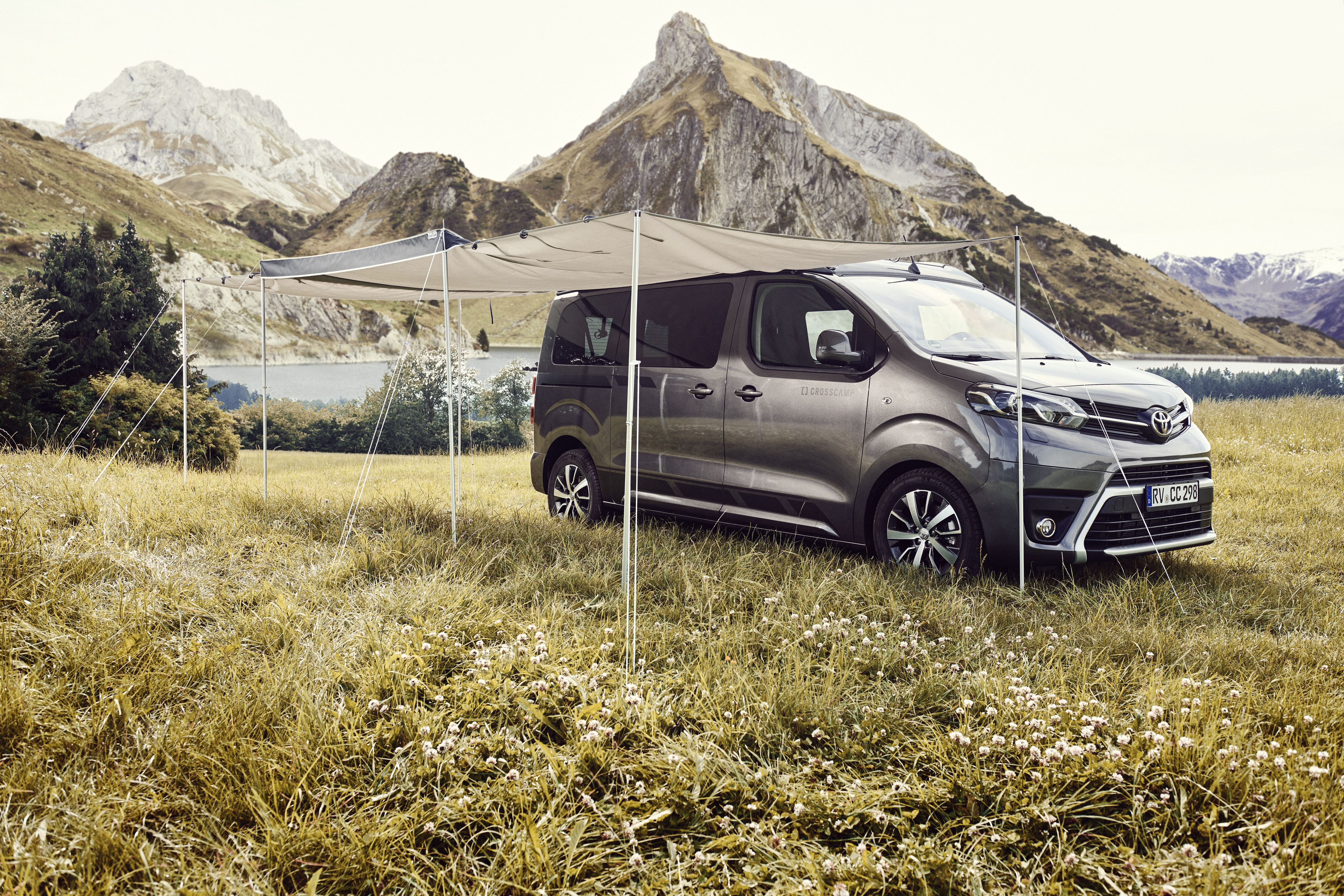 CROSSCAMP Seitenteil (Airtex) in grau 2400x1700 mm für Sonnensegel