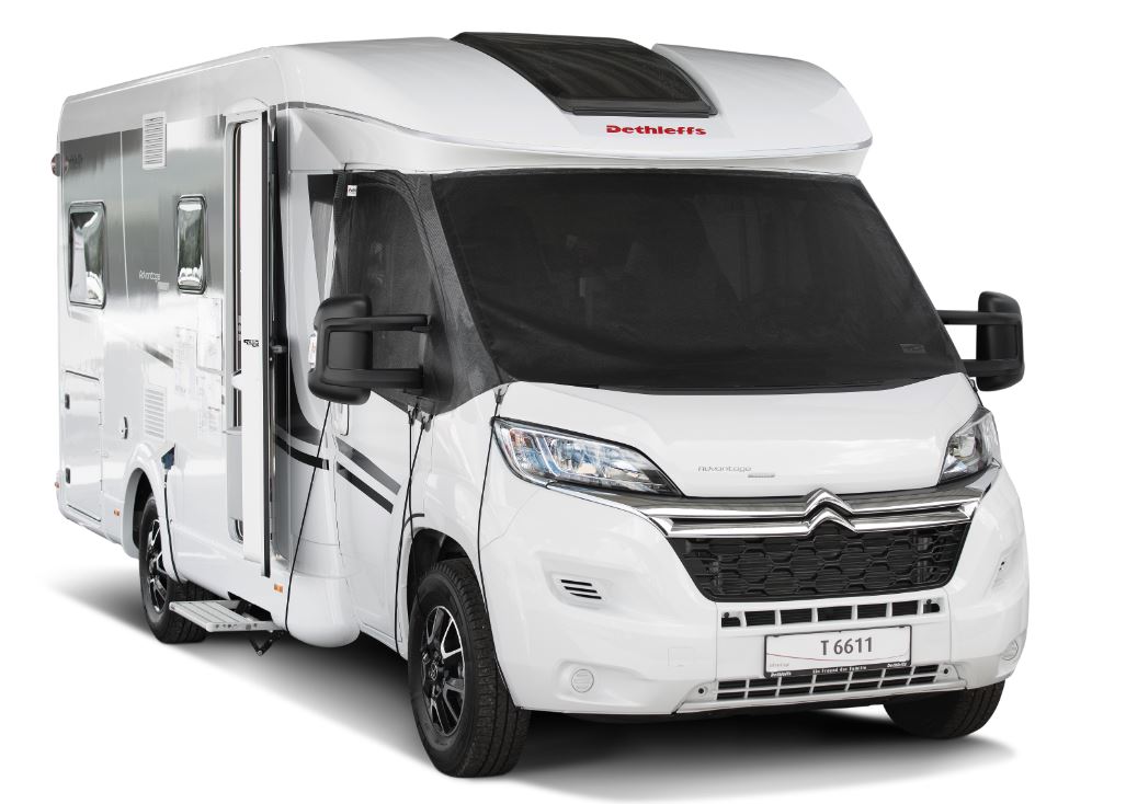 Dethleffs Sonnenschutzmatte für Teilintegrierte- und Alkoven-Modelle auf Fiat Ducato & Citroen
