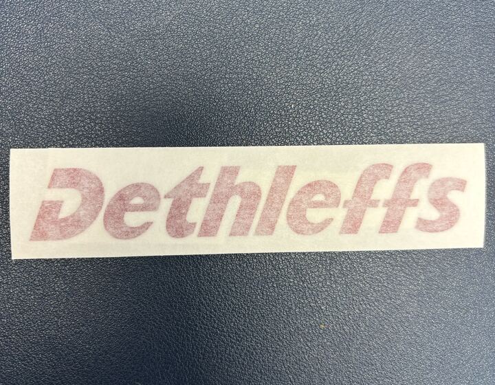 Dethleffs Logo-Aufkleber Wort-Bild-Marke